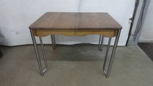 Oak Table With Chrome Legs