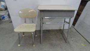 Vintage Kids School Desk & Chair