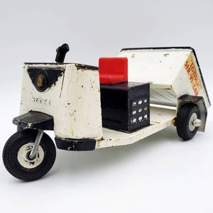 lot 227 image: Vintage Tonka 1962 Ser-vi-car Steel Service Car Toy 3 Wheeler
