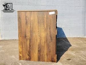 Log TV Stand With Fireplace