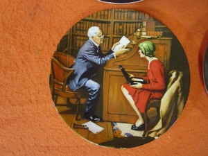 lot 30 image: Norman Rockwell Collector Plates