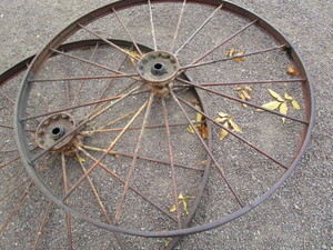 lot 65 image: Vintage 54 Implement Wheels