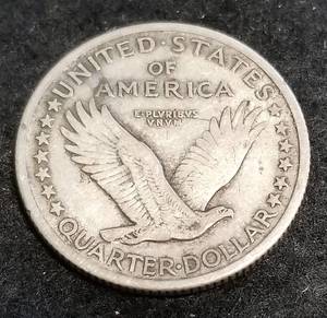 1917 TYPE I (exposed breast) STANDING LIBERTY QUARTER XF