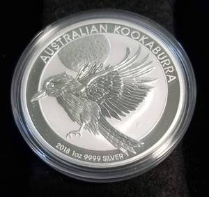 2018 AUSTRALIA $1 KOOKABURRA 1 TROY OZ .999 FINE SILVER IN AIRTITE