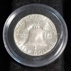1963-D FRANKLIN HALF DOLLAR IN AIRTITE