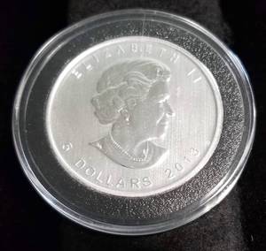 2013 CANADA $5 WILDLIFE 1 TROY OZ .999 FINE SILVER IN AIRTITE