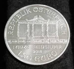 2018 AUSTRIA PHILHARMONIC 1 TROY OZ .999 FINE SILVER
