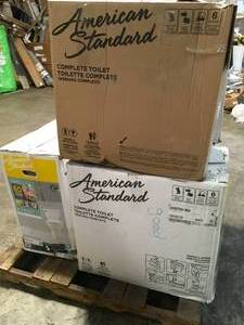 lot 11 image: ASSORTED PALLET WITH MIXED TOILETS SEE PICS