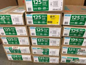 lot 20 image: 16 CASES WITH SIEMENS 125 AMP MAIN LUGS SEE PICS