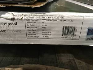 lot 34 image: 5 CASES WITH MSI Provance Gray 7.13 in. W x 48.03 in. L Rigid Core Luxury Vinyl Plank Flooring (23.77 sq. ft.case) SEE PICS