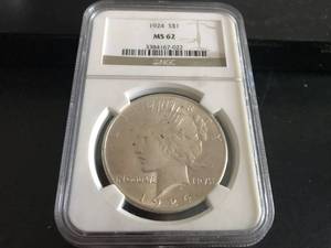 1924 S Peace Dollar MS62