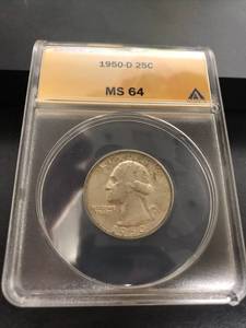 1950 D Washington Quarter MS64