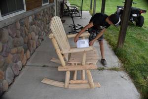 lot 38 image: CASTLECREEK Oversized Adirondack Rocking Chair