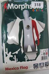 lot 318 image: Mexican Flag Morphsuit Adult Large Mexico