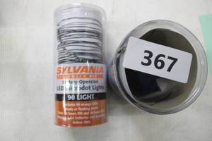 lot 367 image: SYLVANIA 9436437 Battery Operated LED Micro Dot Halloween Lights Orange