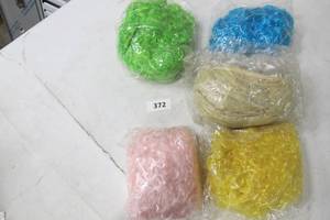lot 372 image: Morphsuits Fancy Dress Wig One Size Fits All - Pink, Silver, Light Blue, Green, Yellow