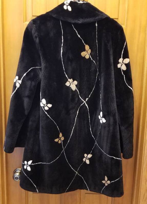 Zuki Designed Sheared Beaver Fur Coat, Size Large