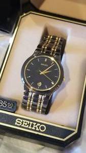 Seiko Black and Gold Dress Watch  NIB