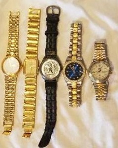 Citizen Seiko and Fossil Watch Collection  Lot of 5