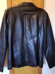 Classic Black Leather jacket by Alfani, size XL