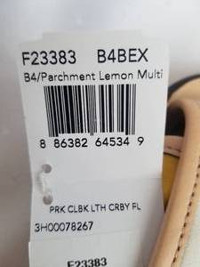 Designer Coach Park Color Block Leather Bag - ParchmentLemon