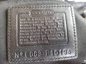 Designer Coach Leather Tote - Black