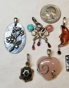 Petite Pendant Collection in Sterling Silver  7 Pendants