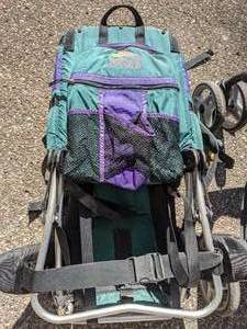 lot 22 image: Stroller and Kelty K.I.D.S. Metal Frame Baby Carrier
