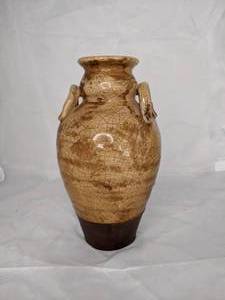 lot 309 image: Glazed Ceramic Urn Vase with Crazing