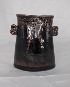 lot 313 image: Handmade Glazed Ceramic Vase