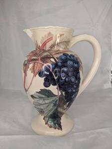 lot 316 image: Italian Pitcher with Grape Leaf Design