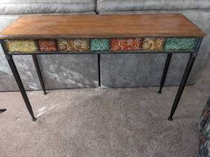 lot 159 image: Modern Sofa Table in Muted Colors