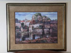 lot 104 image: Framed Roger Duvall Seyne-Sur-Mer Print