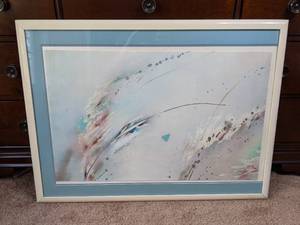 lot 4 image: Original Christopher Welsh Signed Abstract Framed Artwork, 1 of 2