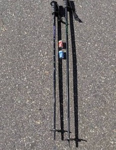 lot 206 image: Pair of 115 cm46 Ski Poles and Two Cans of Hard Wax
