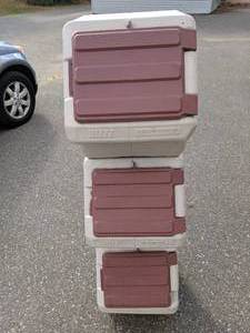 lot 232 image: Set of Three Blitz Stack-N-Stor Storage Units w 65 lb. Capacity