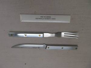 lot 60 image: American cutlery fork and knife