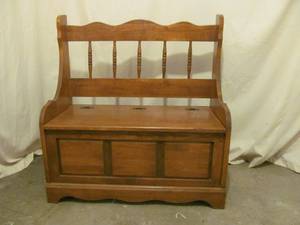lot 139 image: Wood beacon bench