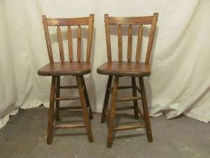 lot 144 image: Bar height swivel chairs
