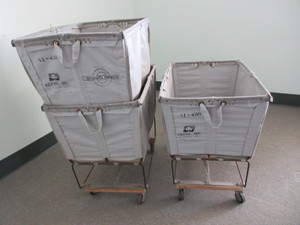 lot 408 image: KEESE ROLLING LAUNDRY CARTS