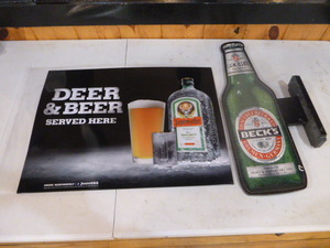 lot 16 image: Jagermeister and Becks Bar Signs