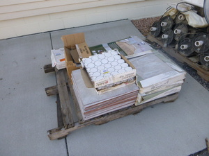 lot 51 image: Pallet of Flooring and Back Splash