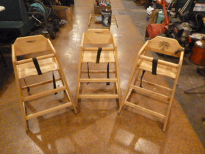lot 88 image: 3 Restaurant High Chairs