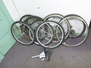 lot 106 image: Bicycle Tires and Bicycle Seat