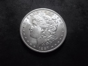 1887 O Morgan Silver Dollar