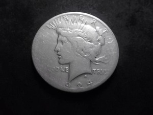1924 S Peace Silver Dollar