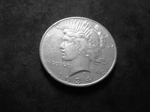1934 D Double Die Silver Peace Dollar