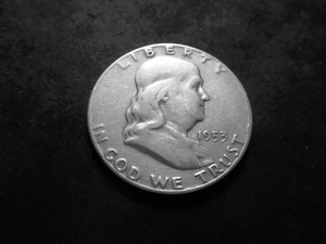 1953 S Franklin Half Dollar