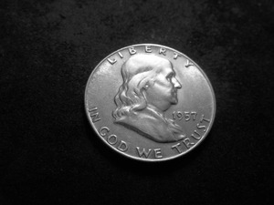 1957 D Franklin Half Dollar