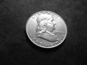 1958 D  Franklin Half Dollar